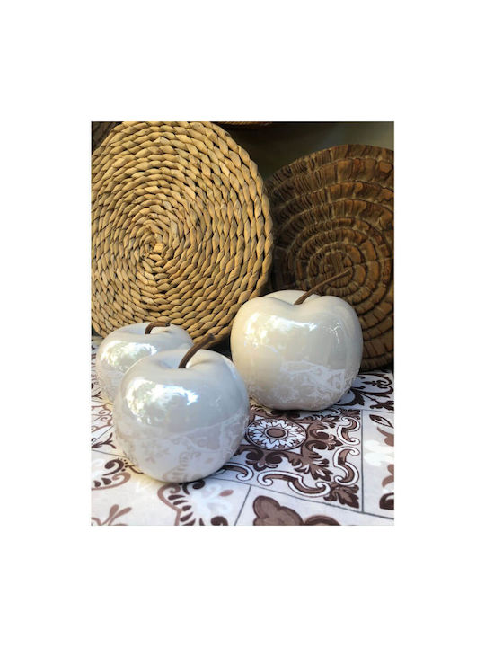 Espiel Ceramic Apple Table Decor Κόκκινο 8x8cm