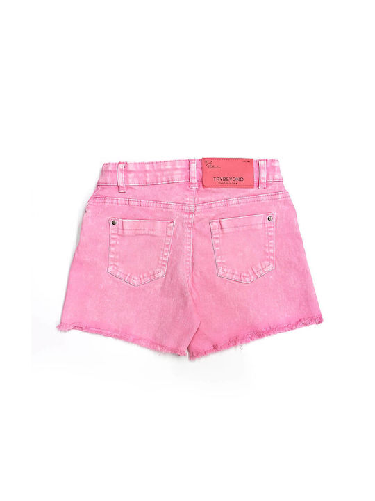 TRYBEYOND PANTALONI SCURȚI PENTRU COPII PENTRU FETE- 41465-FUCHSIA