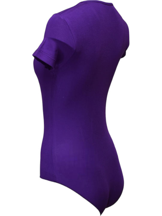 Short Sleeve Bodysuit Purple