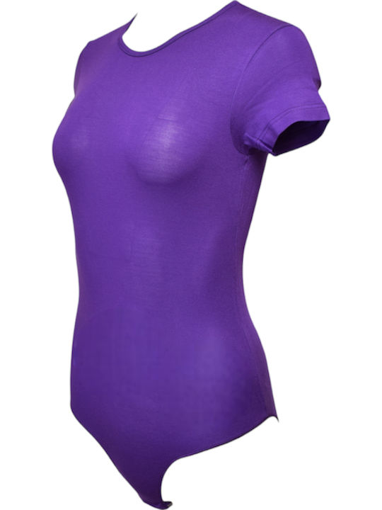 Short Sleeve Bodysuit Purple