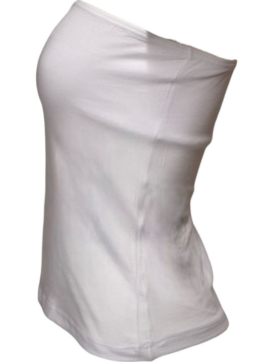 Women's Strapless T-Shirt White