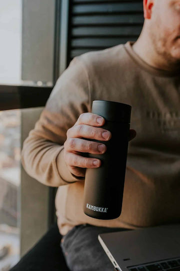 Kambukka Olympus Pahar Termos Oțel inoxidabil Fără BPA 500ml Negru mat cu Mustiuc