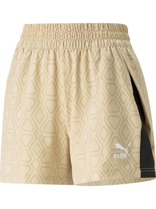 Trend 7etter Woven Women's Sporty Shorts Beige