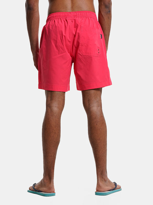 Be:Nation Essentials Herren Badehose Rot Monochrom