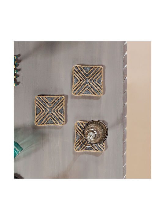 Kentia Coaster 232 Suporturi pentru pahare Tesatura Albastru 10x10cm 4buc