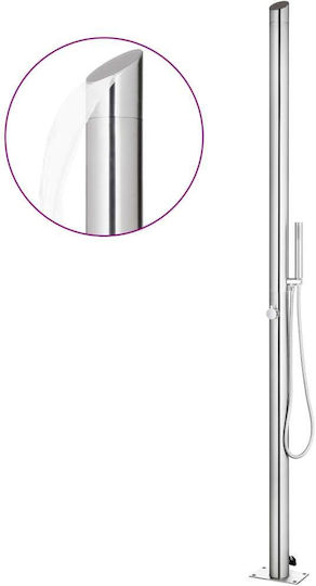 vidaXL Pool Shower 62x5cm Silver