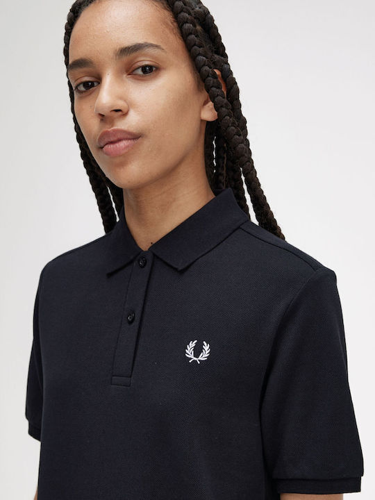 Women's Polo Blouse Short Sleeve Black