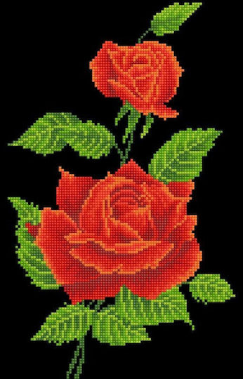 Diamond Dotz Red Rose Corsage Diamond Painting Kit cu Ramă 35.7x27.7cm DDK5.025