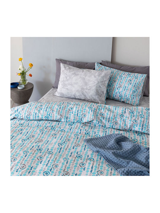 Palamaiki Sheet Sets King Size 265x260cm. FL6207 Light Blue 4pcs