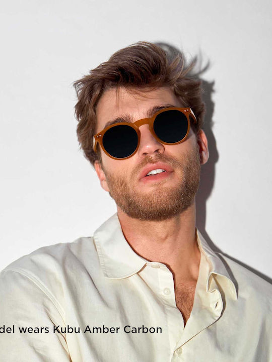 Meller Kubu Unisex Sunglasses with Plastic Frame Orange Tigris Olive ACB-K-NARTIGOLI