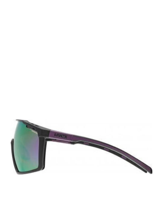 Uvex Mtn Perform 2116 Unisex Sunglasses with Black Plastic Frame and Purple Mirror Lens 5330392116