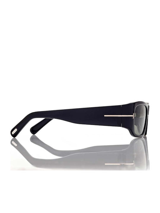 Tom Ford Herren Sonnenbrille mit Schwarz Kunststoff Gestell und Grün Linse 0986 01N