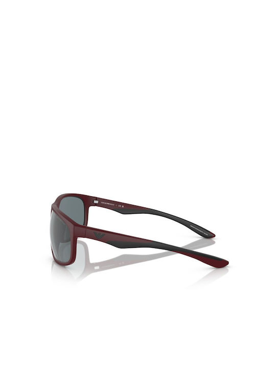 Emporio Armani Men's Sunglasses with Burgundy Plastic Frame and Gray Lens EA4199U 52616G