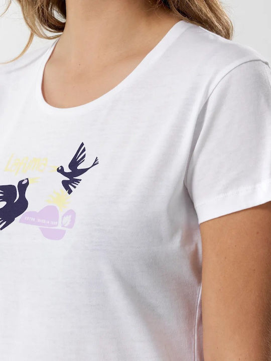 Pearl Γυναικείο T-shirt Πεζοπορίας Fast Drying White