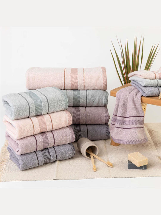 Borea 6pc Bath Towel Set Folio Powder