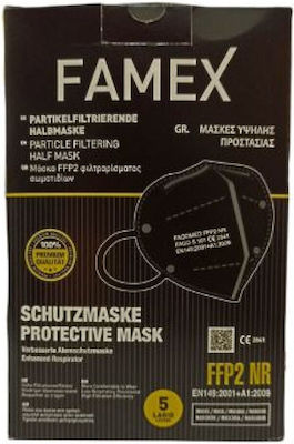 Famex Particle Filtering Half Mask FFP2 NR Schutzmaske FFP2 Schwarz 100Stück