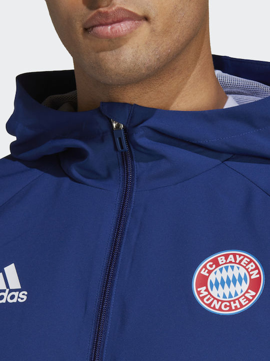 FC Bayern Graphic Athletic Jacket Windproof Victory Blue