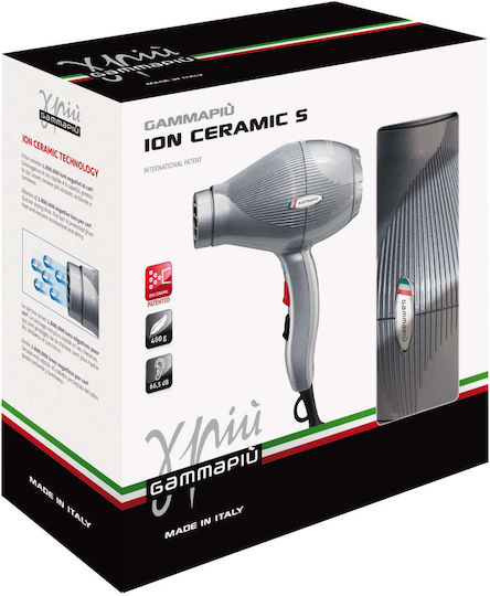 GammaPiu Gamma Piu Ion Ceramic S Ionic Professional Hair Dryer 2300W Black