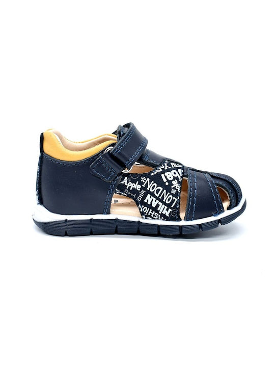 Bibelot children's leather sandals for boys Blue 586-B