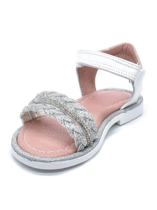 Bibelot children's leather anatomic sandals for girls White σχ. 52