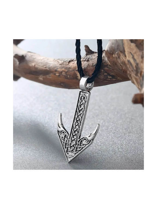 Norse Mythology Symbol Pendant Necklace In Silver Tone