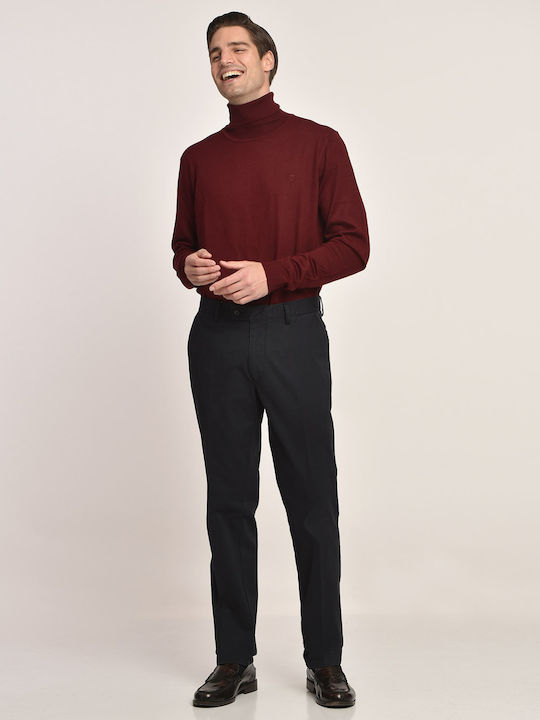 Formal cotton trousers modern fit Kaiserhoff Dark Blue COTTON MONOCHROME ALL DAY