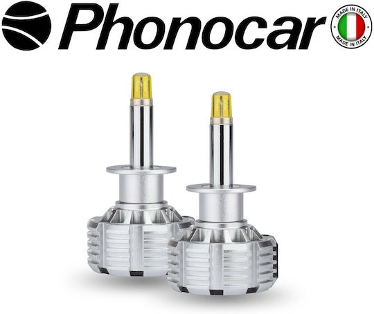 Phonocar Лампи Автомобила H1 LED 6000К Хладно бяло 12V 43W 2бр