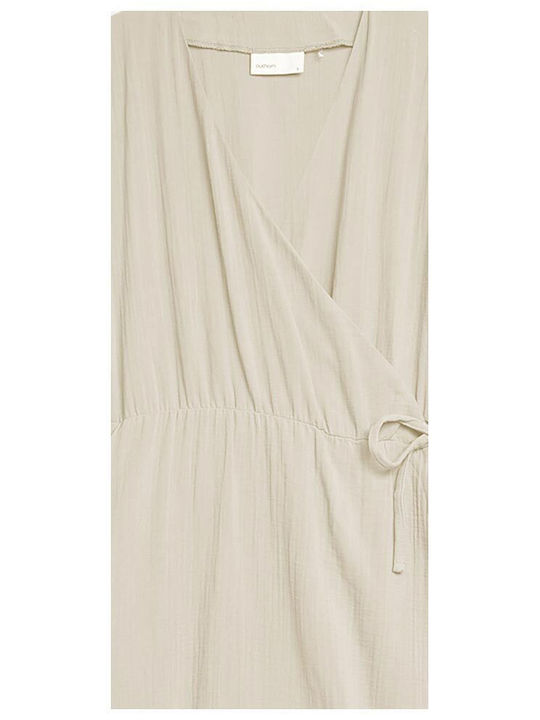 Summer Midi Dress Wrap Beige