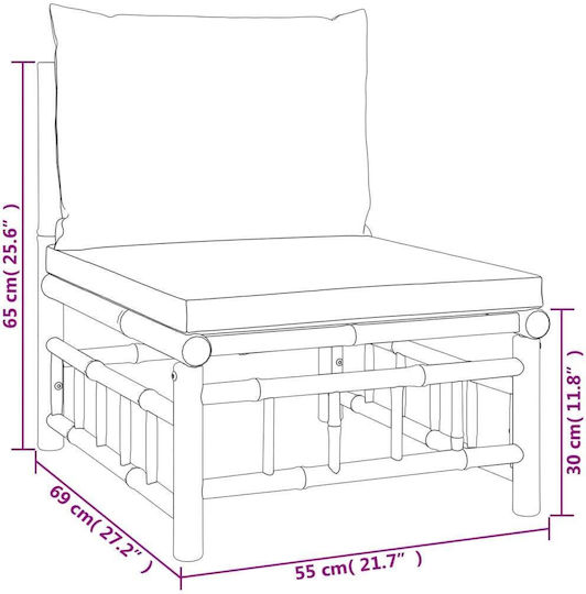 Set Cameră De Zi Pentru Exterior 8 Piese Gri Închis Cu Perne