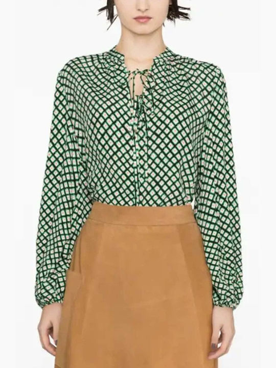 Μπλουζα Dvf Ginny Blouse DVFBL1R011PCSIG painted cube sm indian green