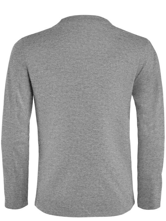 Kids long-sleeved unisex "Among Us But Impostor Can Change Color" Grey Melange