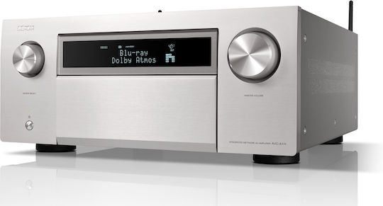 Denon AVC-A1H Ενισχυτής Home Cinema 4K/8K 15.4 Καναλιών 150W/8Ω 190W/6Ω με HDR και Dolby Atmos Ασημί