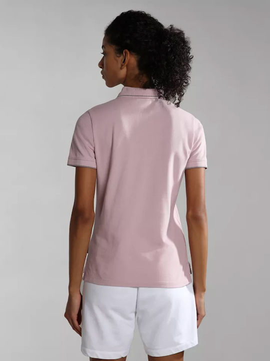 Napapijri Women's Polo Shirt Short Sleeve Pink