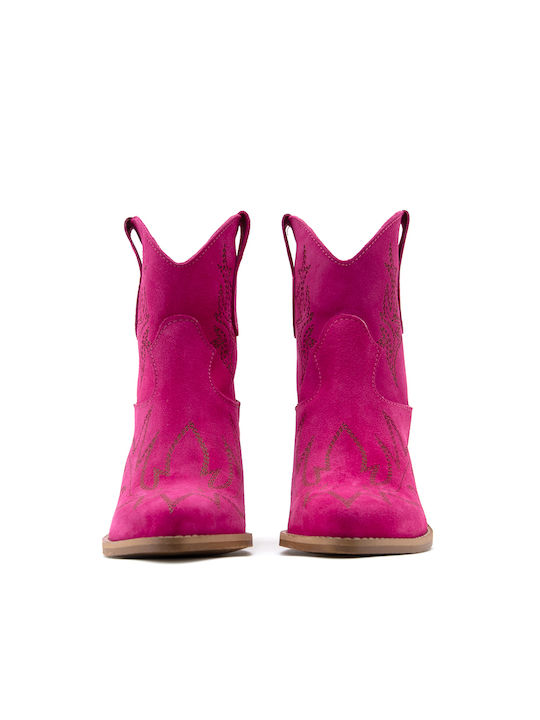 ONCE SUEDE LEATHER ANKLE BOOTS WOMEN ONCE FUCHSIA (NC-A55-LASER-FUXIA-S)