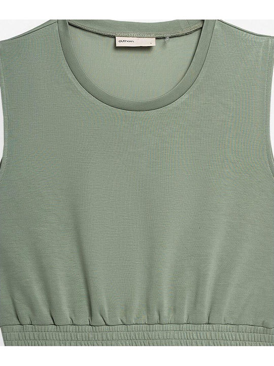 Women's Summer Blouse Sleeveless Green