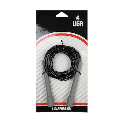 Liga Sport PVC Adjustable Jump Rope Black OESRPR7710 3.05m