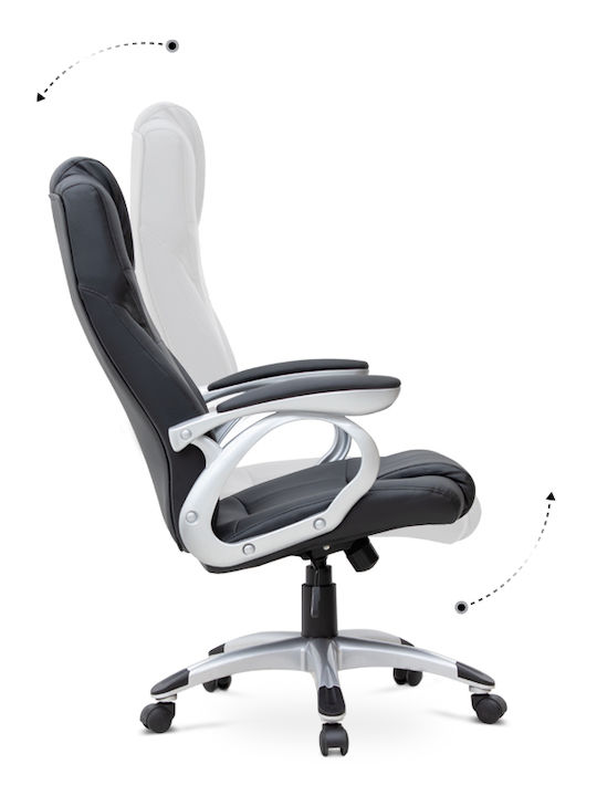 Luca Executive Reclining Office Chair with Fixed Arms Black Megapap