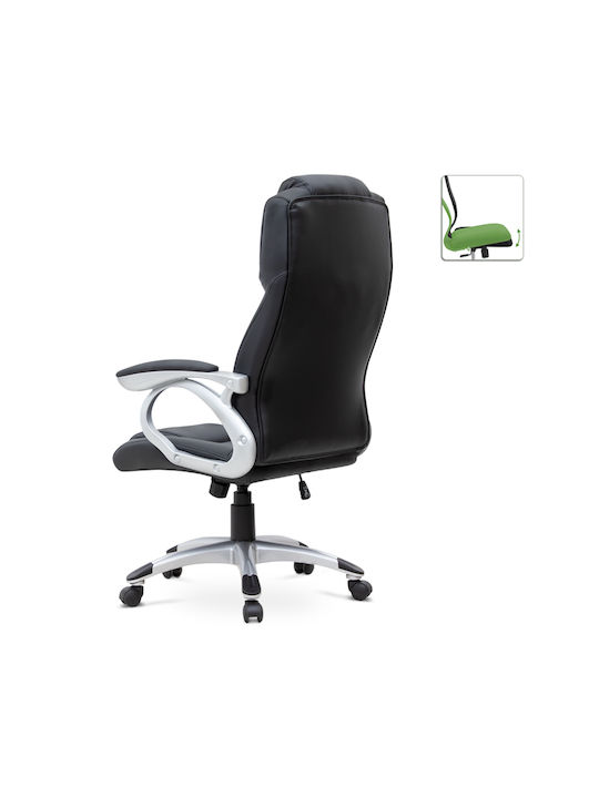 Luca Executive Reclining Office Chair with Fixed Arms Black Megapap