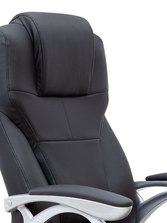 Luca Executive Reclining Office Chair with Fixed Arms Black Megapap
