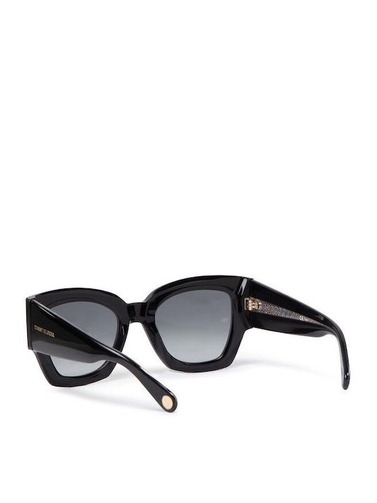 Tommy Hilfiger Sonnenbrillen mit Schwarz Rahmen und Schwarz Verlaufsfarbe Linse TH1862/S 807/9O