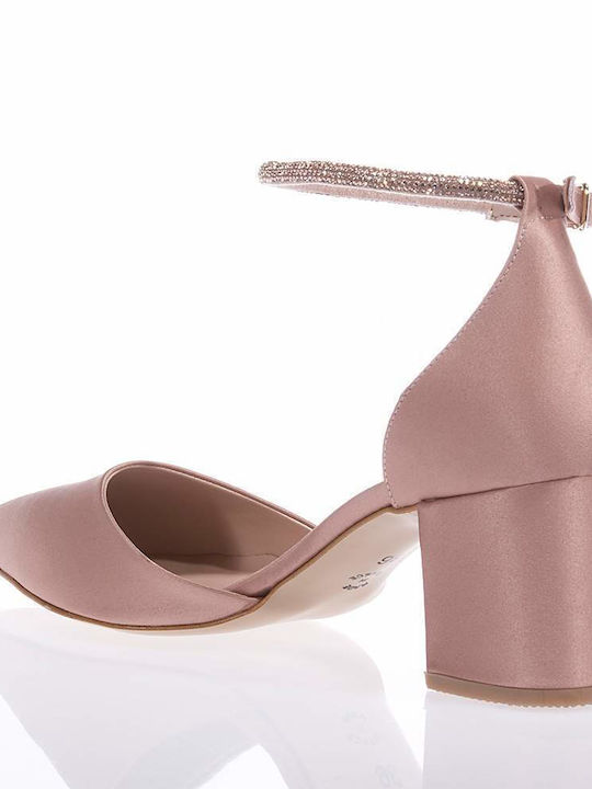 MOYO M583 NUDE PUMPS WITH RHINESTONES