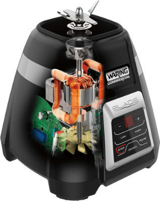 Waring Blender Comercial Profesional 0.75kW Negru cu Memorie Internă Cana 1.4lt 19.5x21x41cm