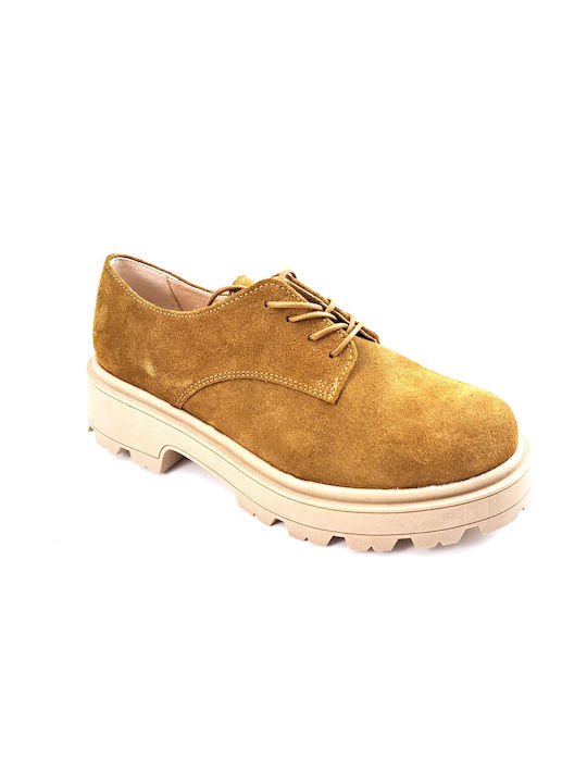 LEATHER CHUNKY BROGUES TAMPA - Taba