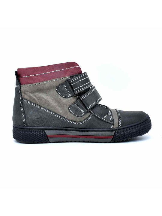 Bibelot 4251-GR Anatomische Stiefel aus Leder für Jungen Grau