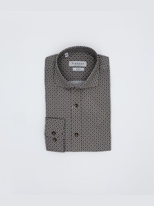 CASTELLO - SHIRT 022-8117-581 Firenze - BROWN