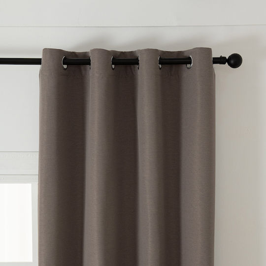 Beauty Home Verdunkelungsvorhang mit Grommets Glare 8444 Braun 140x270cm