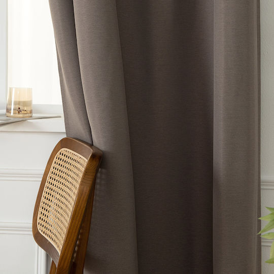 Beauty Home Verdunkelungsvorhang mit Grommets Glare 8444 Braun 140x270cm