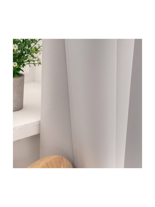 Beauty Home Перде с Копчета Effect 8443 Сребристо 140x270см