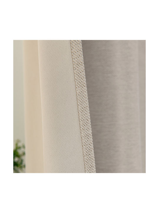 Beauty Home Blackout Curtain with Grommets Glare 8444 Beige 140x270cm