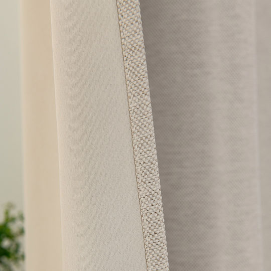 Beauty Home Blackout Curtain with Grommets Glare 8444 Beige 140x270cm